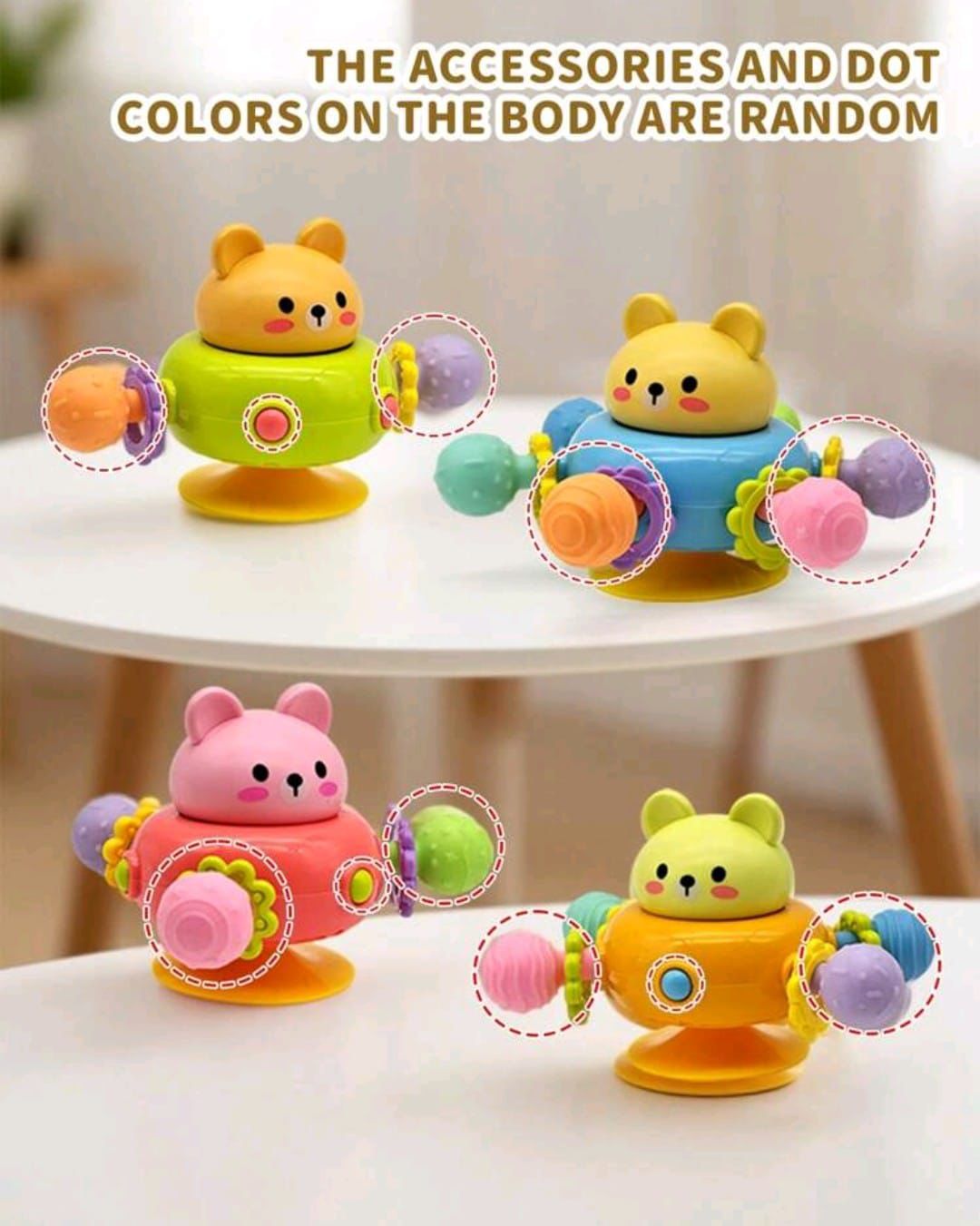 Baby Teether Cute Bear Spinning Toy